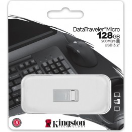 Stick de memorie Kingston DataTraveler Micro, 128 GB, USB 3.2